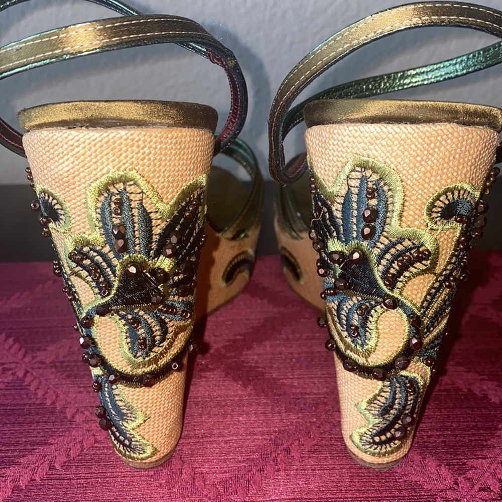 Nicole Miller SUMMER Platform Shoes SANDALS 10 B 10B comes in original box - Picture 4 of 4